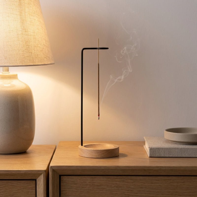 ZENWOOD - Minimalistischer Räucherstäbchenhalter aus Walnussholz für Meditation 1