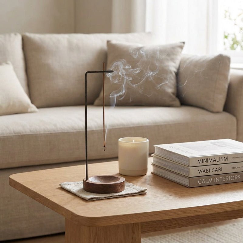 ZENWOOD - Minimalistischer Räucherstäbchenhalter aus Walnussholz für Meditation 4