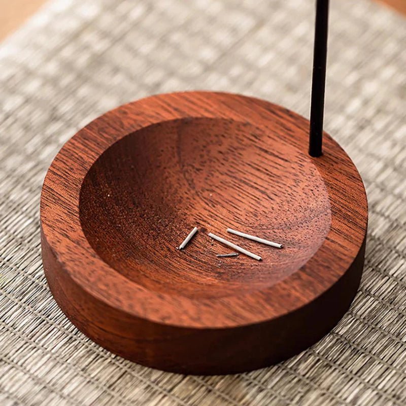ZENWOOD - Minimalistischer Räucherstäbchenhalter aus Walnussholz für Meditation 6