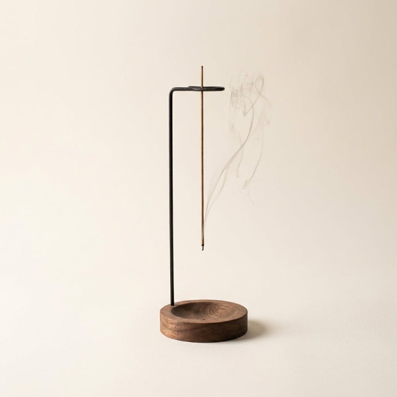 ZENWOOD - Minimalistischer Räucherstäbchenhalter aus Walnussholz für Meditation 7