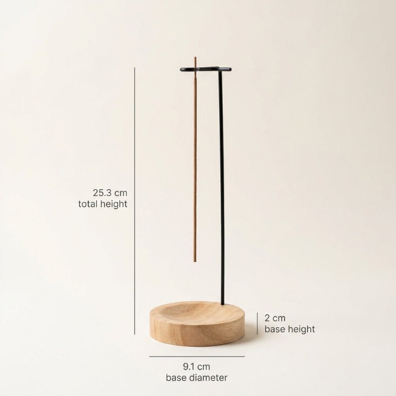 ZENWOOD - Minimalistischer Räucherstäbchenhalter aus Walnussholz für Meditation 8