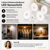 Wiederaufladbares LED Sensorlicht (4er-Set) – Magnetisch und automatisch für vielseitige Anwendungen