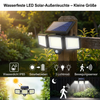 Wasserfeste LED Solar-Außenleuchte mit 3 Strahlern – 3 Lichtmodi & Bewegungsausleuchtung