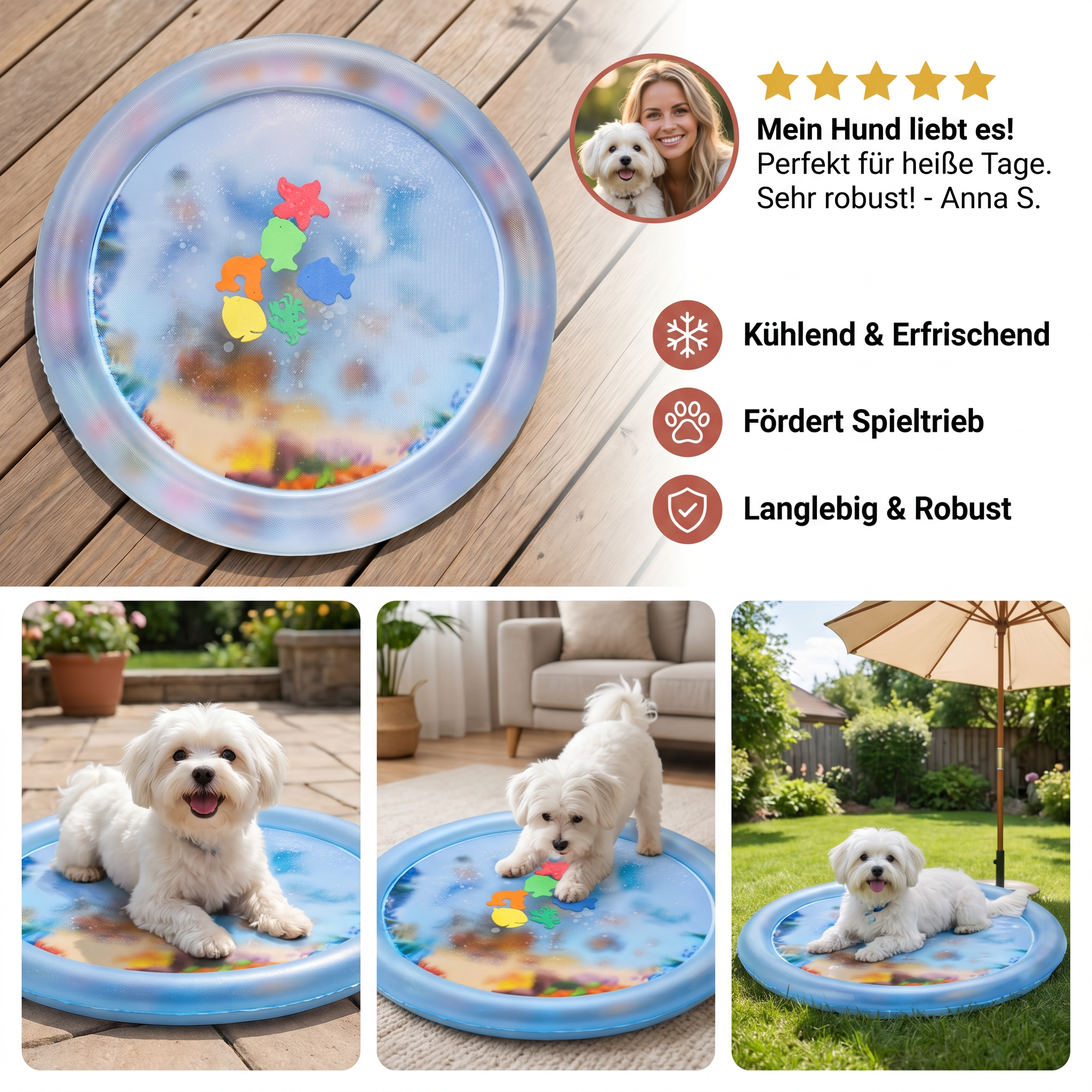 Kühlendes Spiel Wasserbett für Hunde 2.0