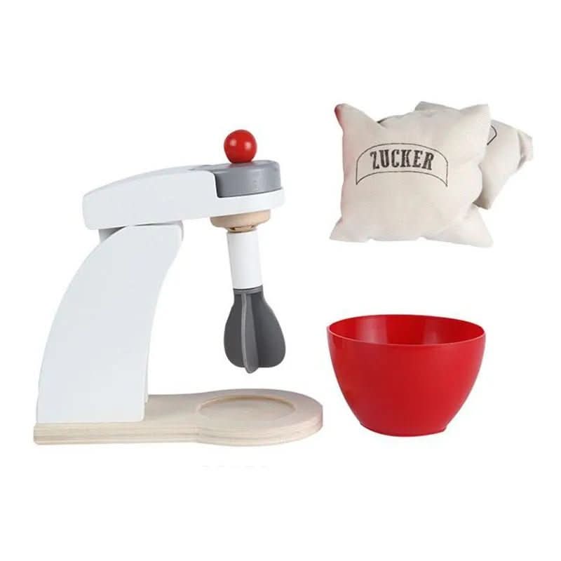 MiniKoch Holzset – Holz Küchen-Spielset – Kaffeemaschine, Toaster und Mixer – Montessori Küche