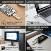 3-in-1 USB-Speicherstick – High-Speed USB 3.0 OTG-Stick mit Type-C-Adapter für ältere Smartphone & PC
