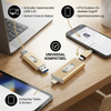 3-in-1 USB-Speicherstick – High-Speed USB 3.0 OTG-Stick mit Type-C-Adapter für ältere Smartphone & PC