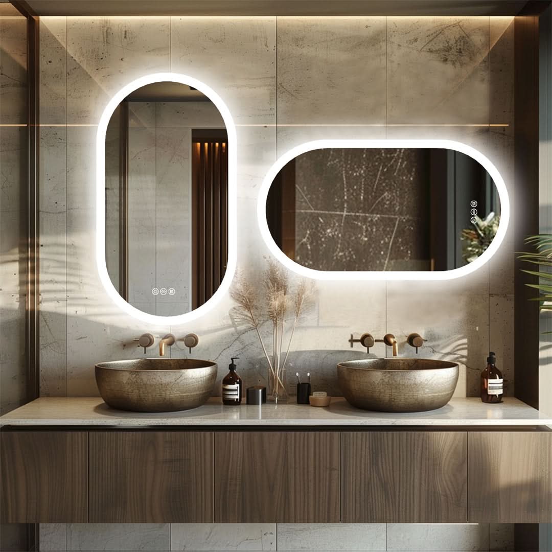 Mirona Beleuchteter Spiegel Badezimmer Modernes Design Optimale Ausleuchtung