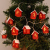 Holz-Weihnachtshäuser mit LED-Beleuchtung für Festliche Dekoration