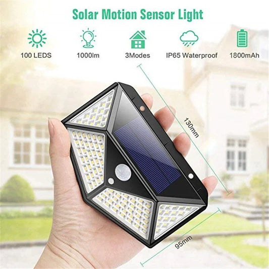 Vielseitige Solarleuchte - Wetterfeste LED-Außenlampe mit Bewegungsmelder