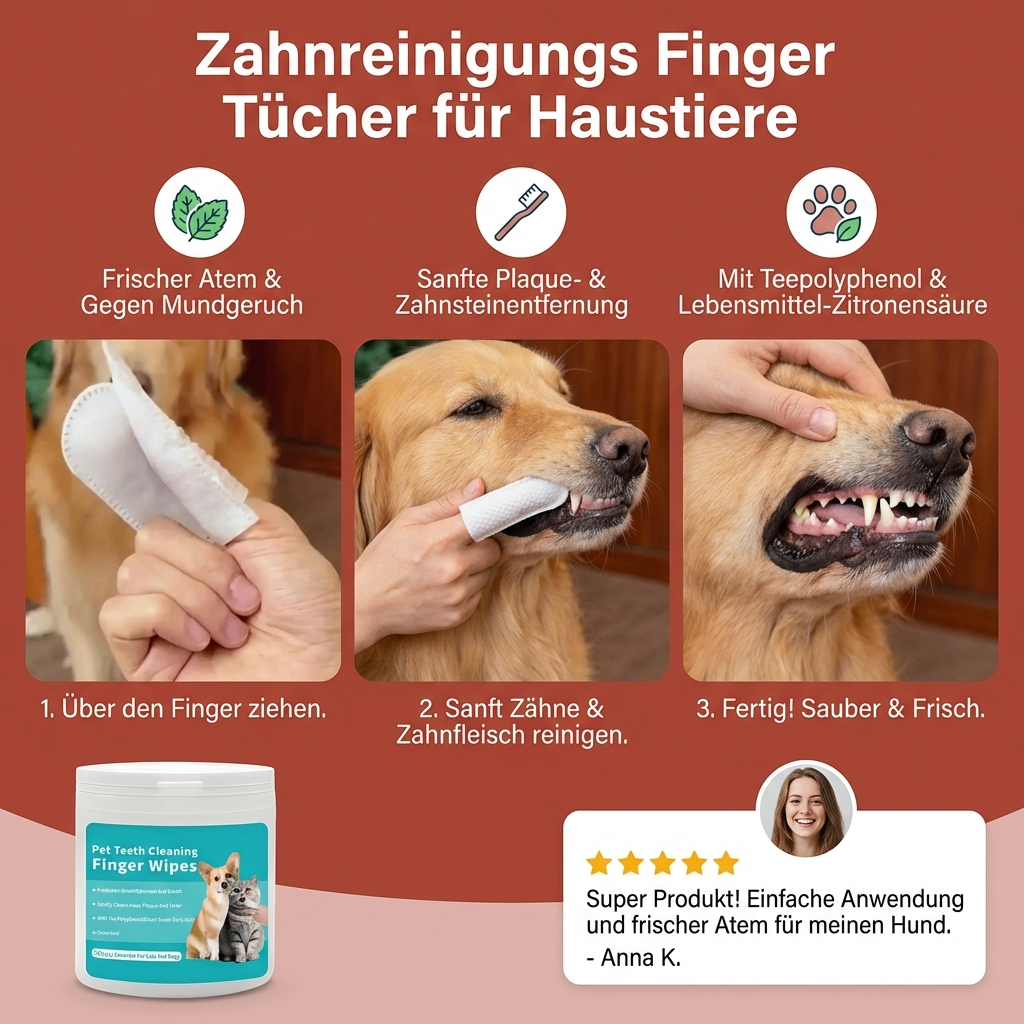 Zahnreinigungs Finger Tücher für Haustiere