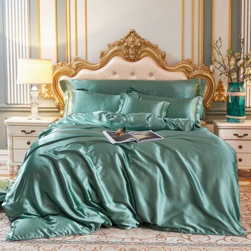 LuxusSet - Bettwäsche Seide/Satin, Bettdeckenset