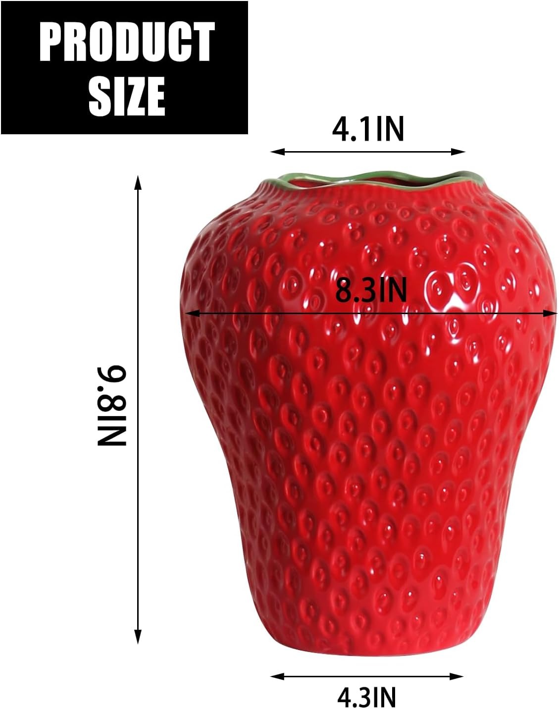 STRAWBERRY Vase – Verspielte Keramikvase in Erdbeerform