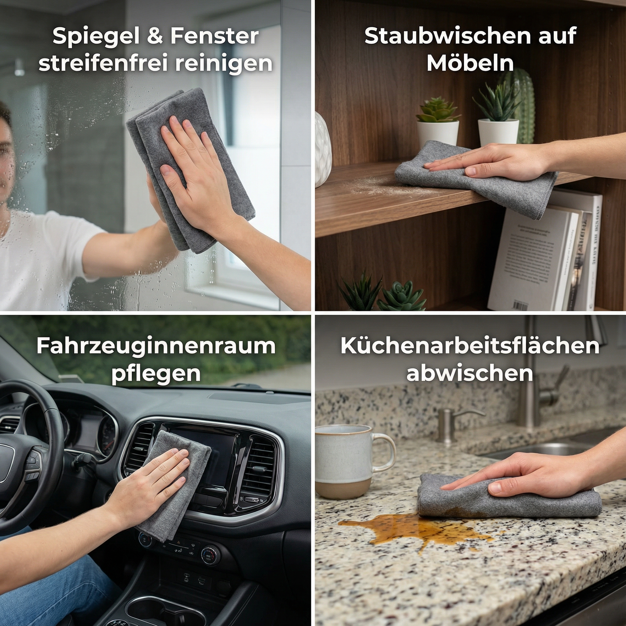 MagicClean Mikrofasertücher – 10er Set | Streifenfrei & Wiederverwendbar
