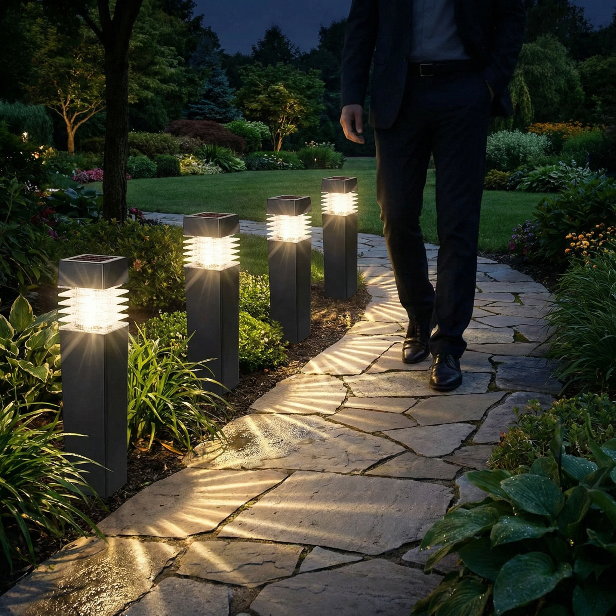 Solar-LED Bodenleuchten – Wasserdichte Gartenlichter für Wege, Rasen & Terrasse