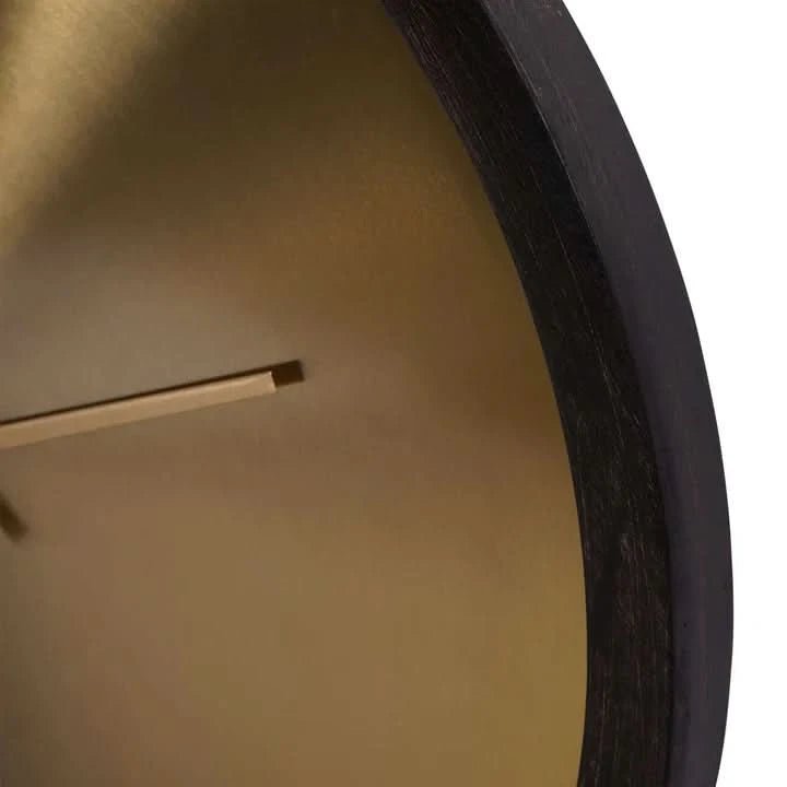 Sloa - Elegante Wanduhr in Messing und Schwarz