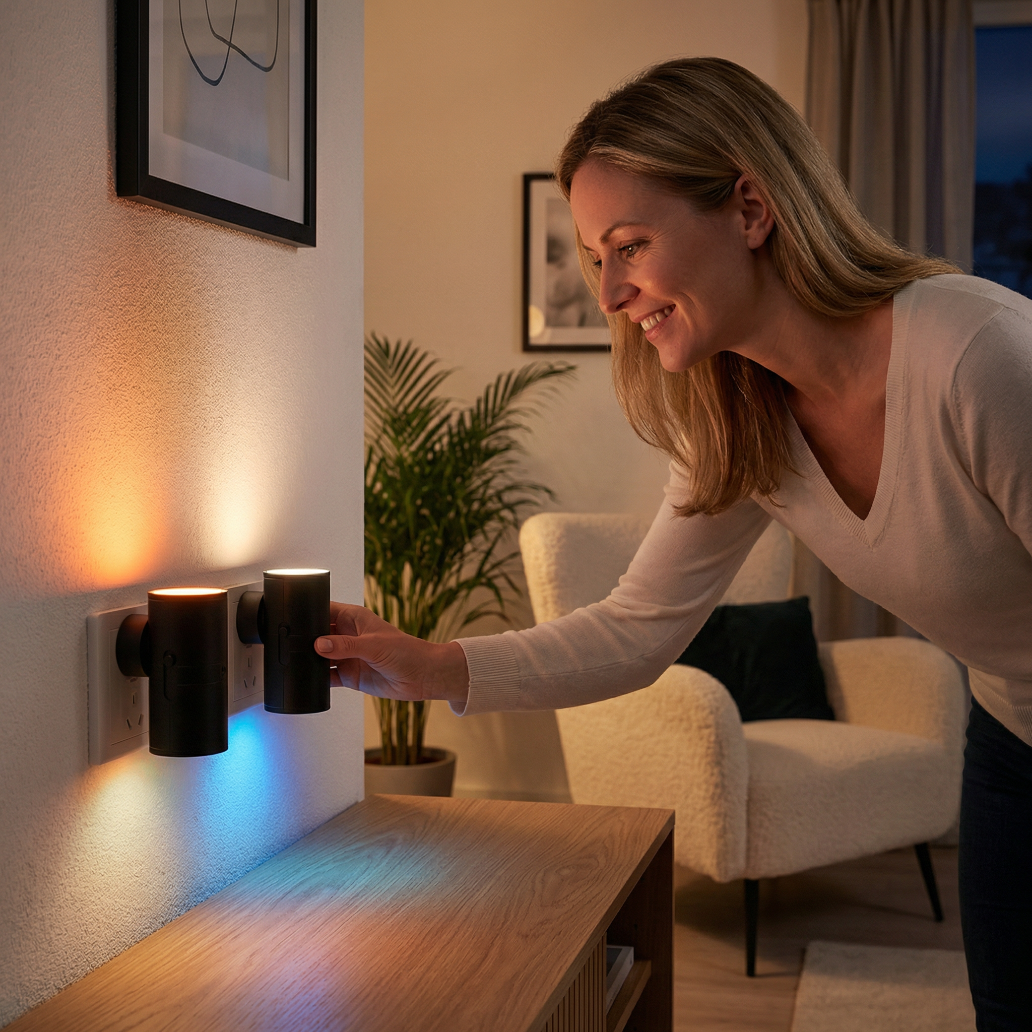 LED Nachtlicht für die Steckdose – Dimmbares Orientierungslicht mit Lichtsensor für ein gemütliches Zuhause