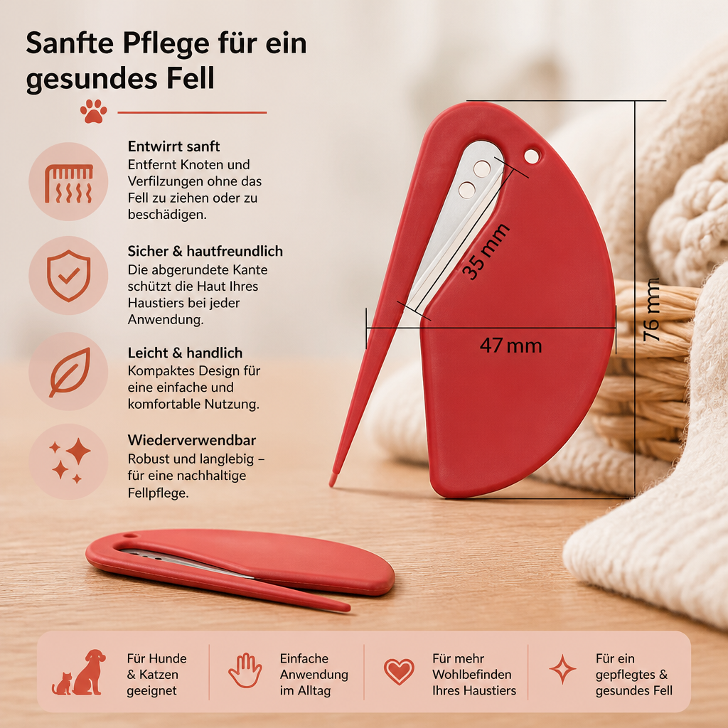 Fell-Entwirrer für Haustiere (10 Stück) – Sanfte Fellpflege & müheloses Entfernen von Knoten bei Hund & Katze