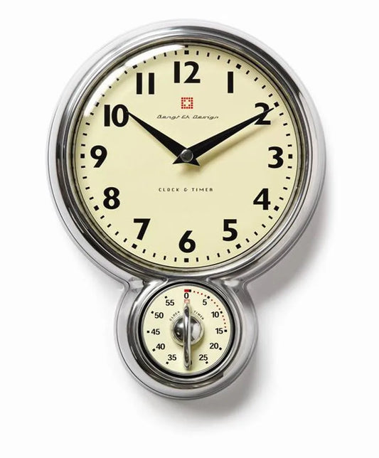Bengt Ek Wanduhr mit Timer, Aluminium