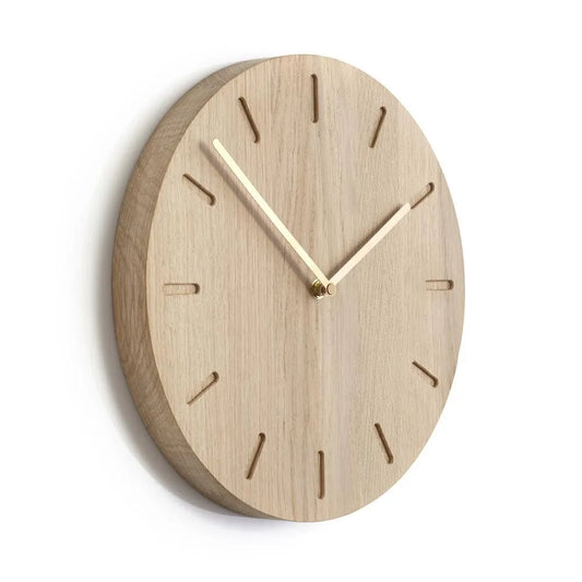 Watch:Out Wanduhr Eiche, Eiche-Messing