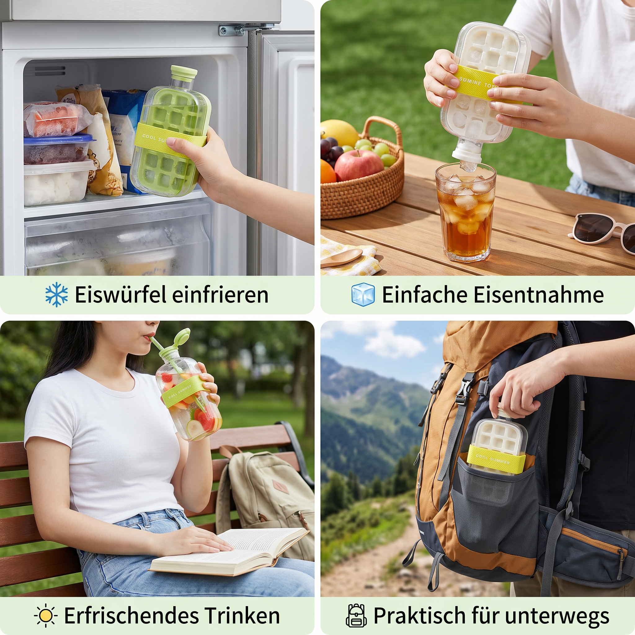 2in1 Eiswürfelform und Trinkflasche