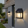 Solar LED-Wandleuchte – Wasserdichte Außenlampe mit Lichtsensor für Garten, Hof und Zaun (2 Stück)