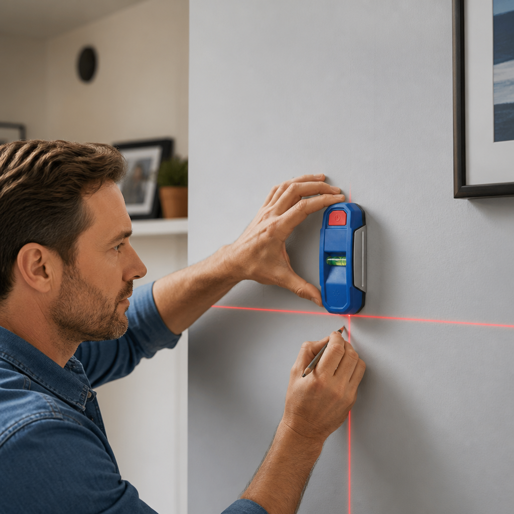 3-in-1-Magnet-Laserwasserwaage und Balkensucher