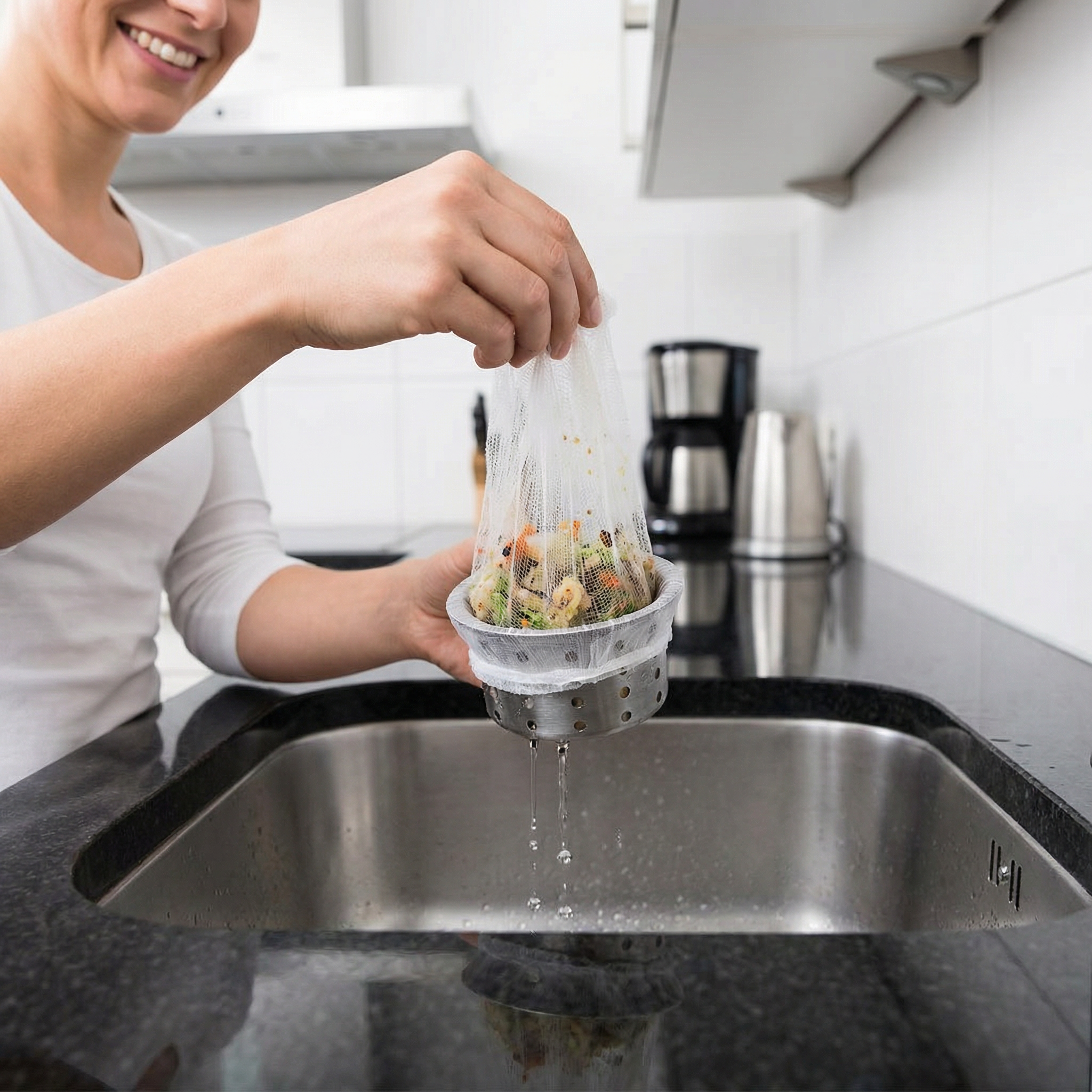 Einweg Abflusssiebe – Netze gegen Verstopfung für Spüle & Waschbecken (2 Stück)