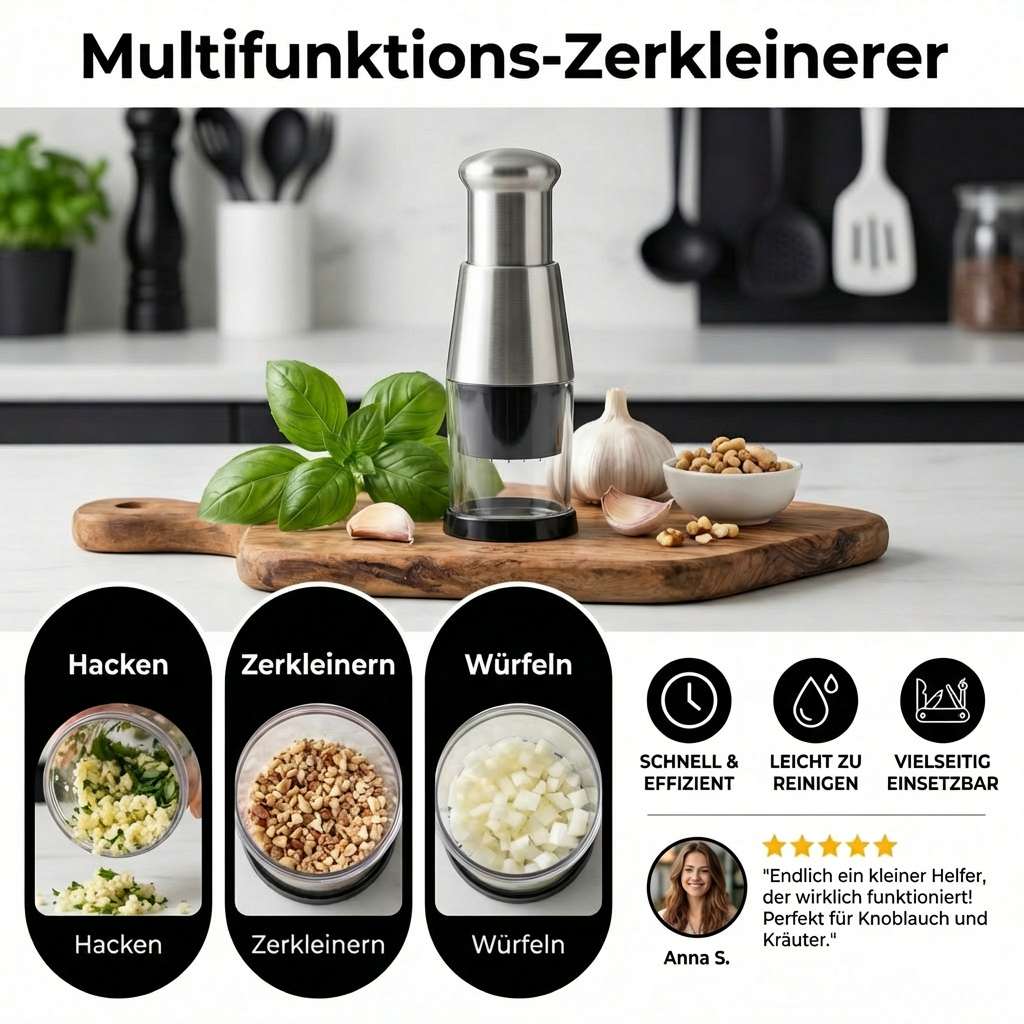 Multifunktions-Zerkleinerer - Manuelle Küchenhilfe für vielseitige Anwendungen