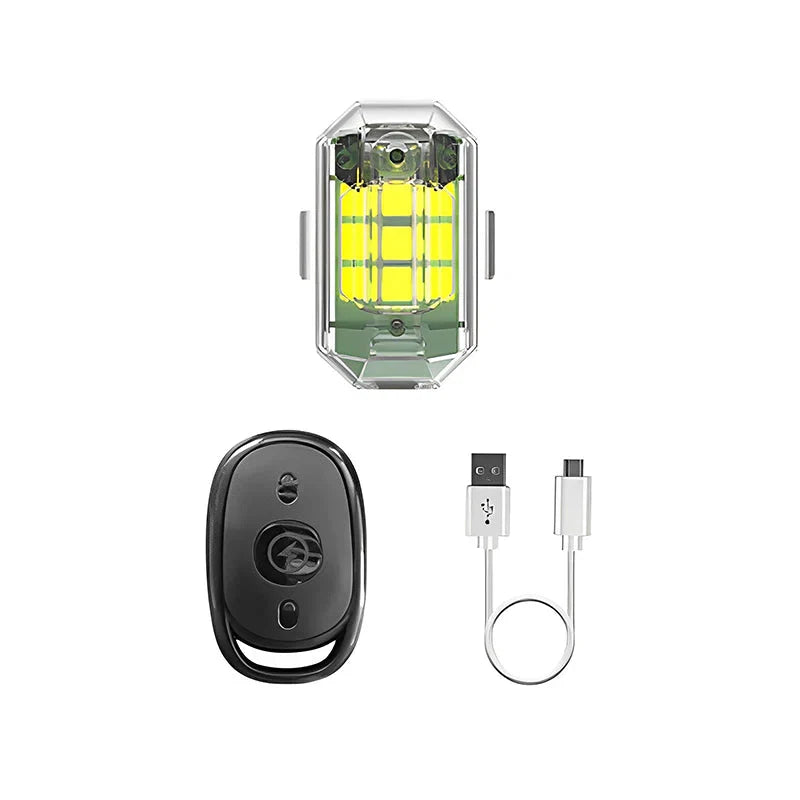Kabelloses LED-Motorrad-Rücklicht – Wiederaufladbare Fernbedienung für Brems- und Warnleuchte