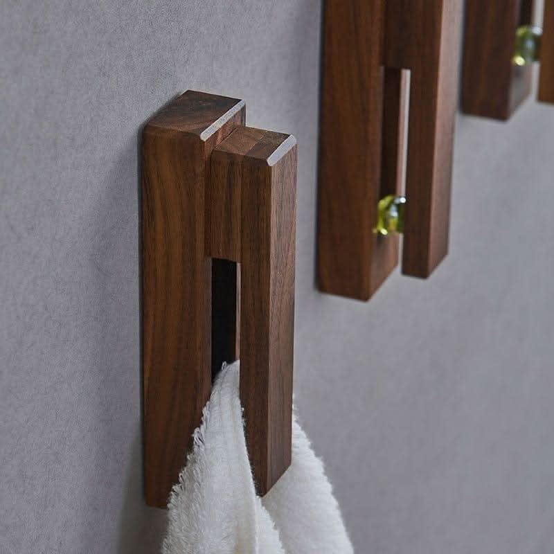 AVREN Moderne Wandhaken Aus Holz Elegantes Design Für Jacken, Taschen Und Accessoires