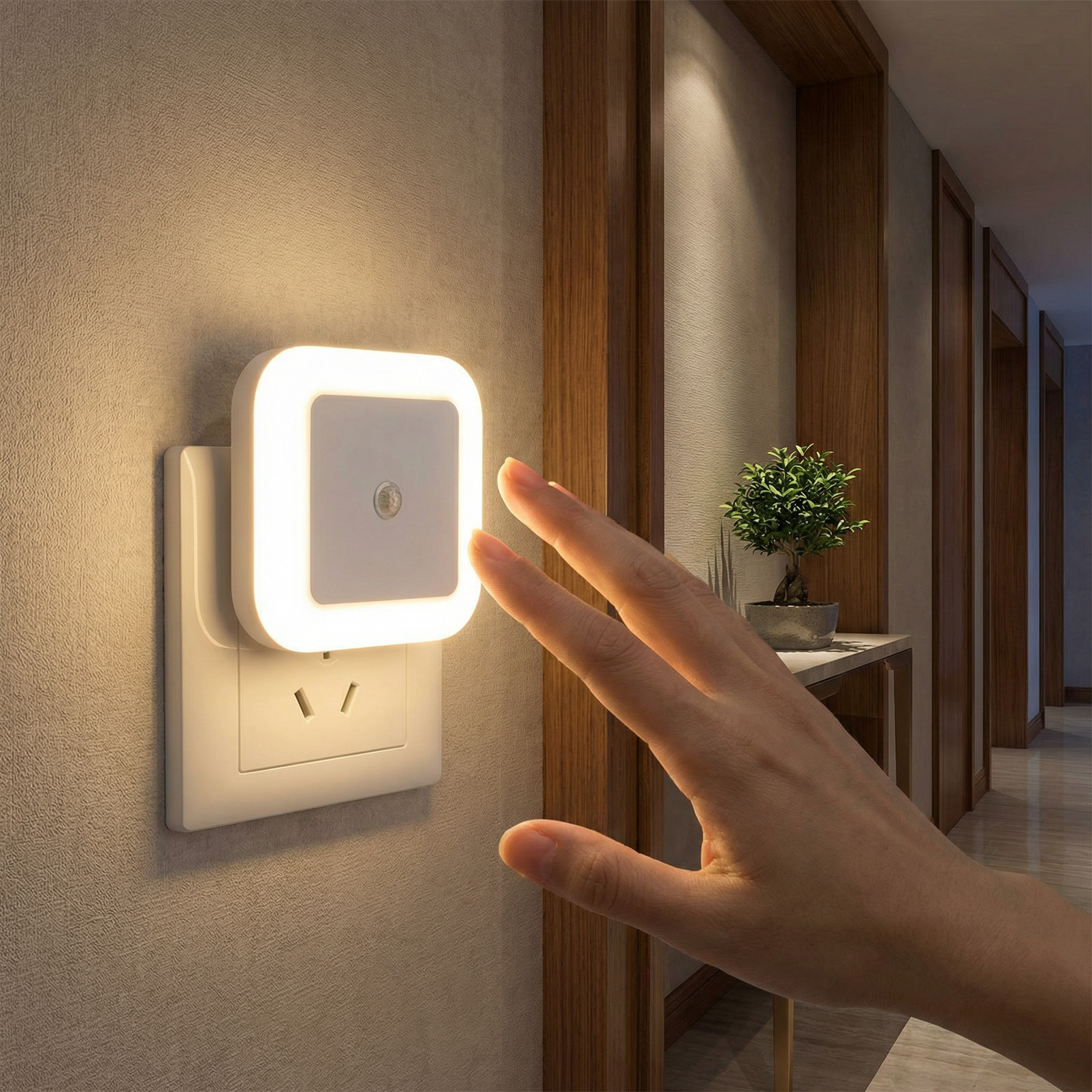 LED Nachtlicht Set mit Sensor – platzsparend & energiesparend