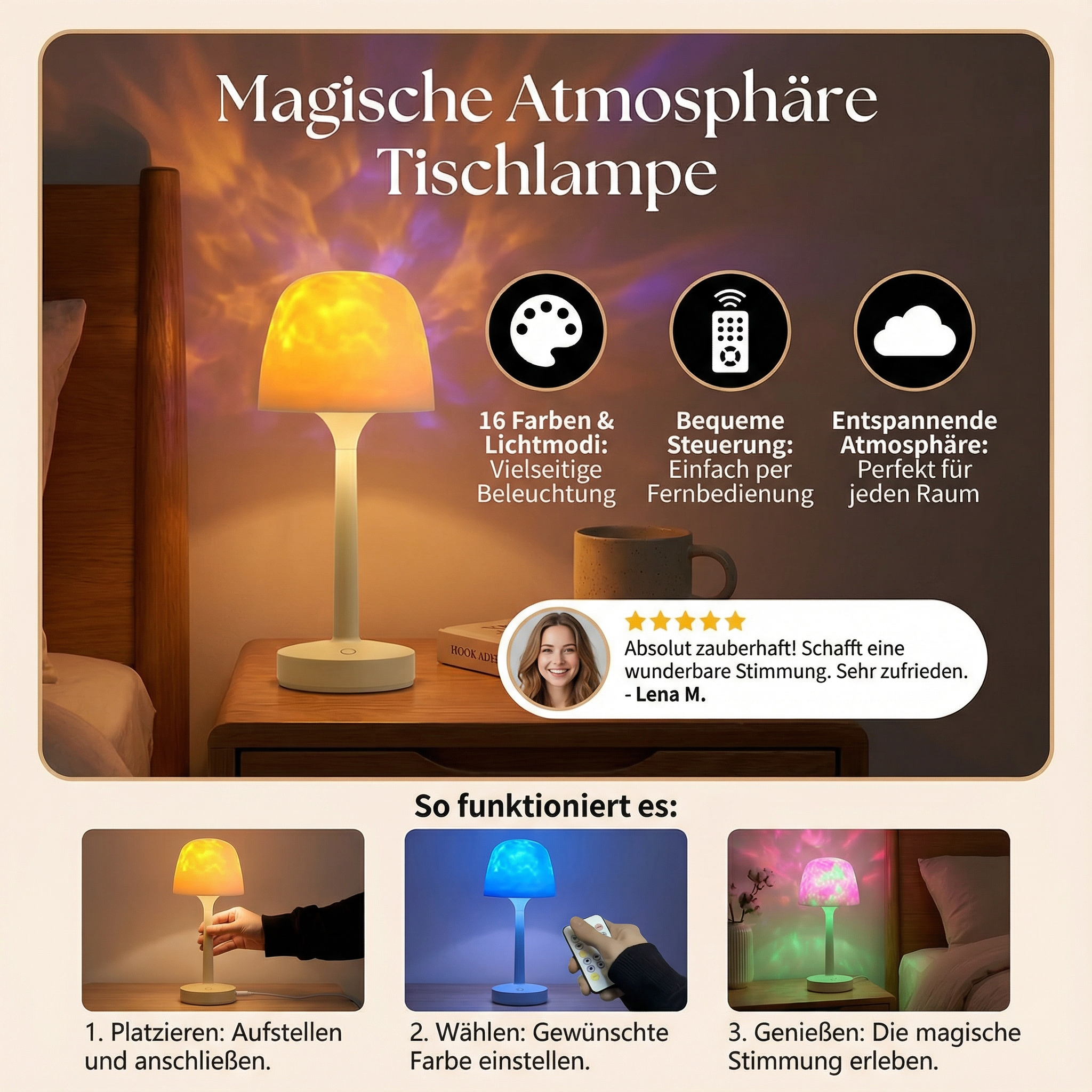 Magische Atmosphäre Tischlampe