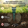 Solar Ultraschall Tier- und Insektenabwehrgerät