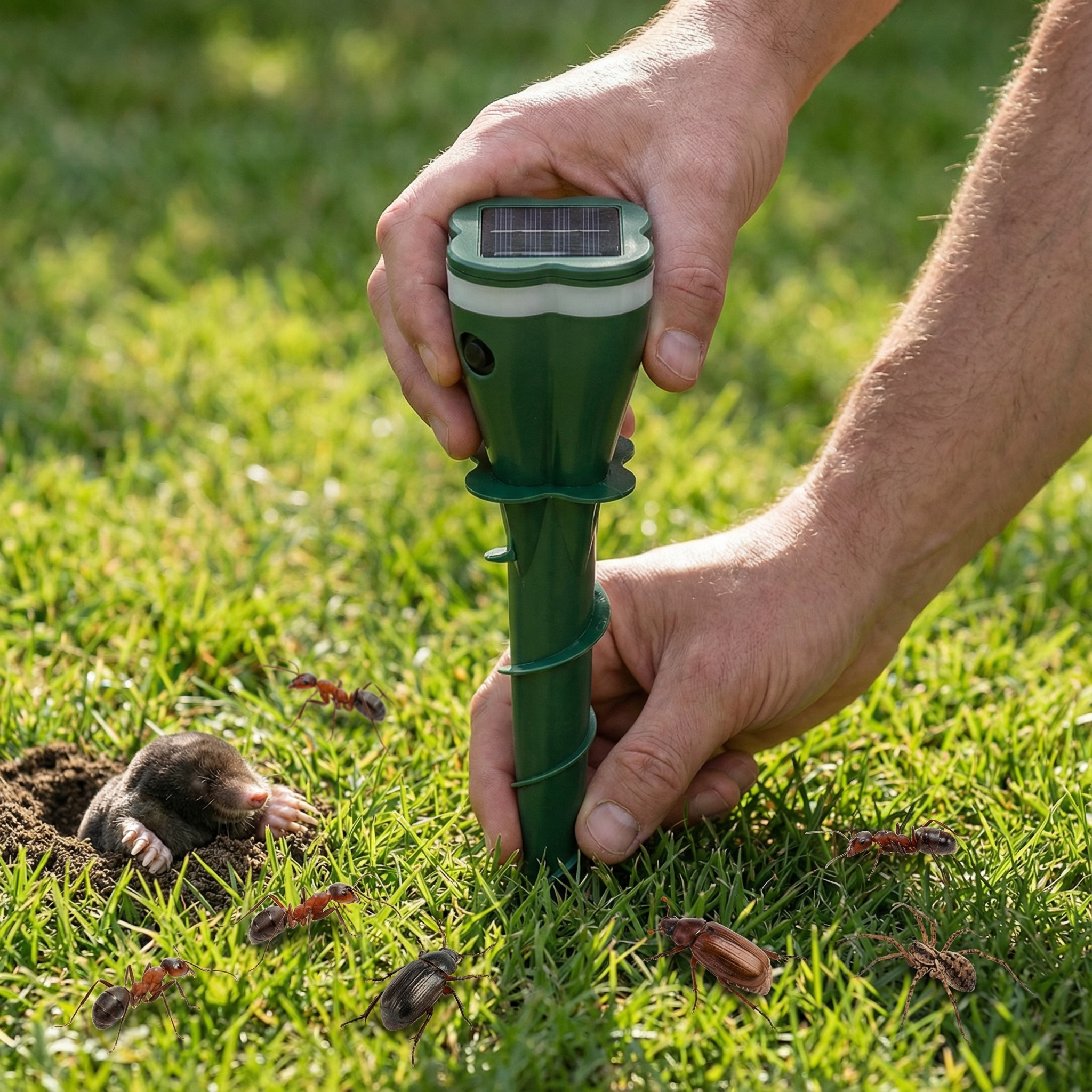 Solar Ultraschall Tier- und Insektenabwehrgerät