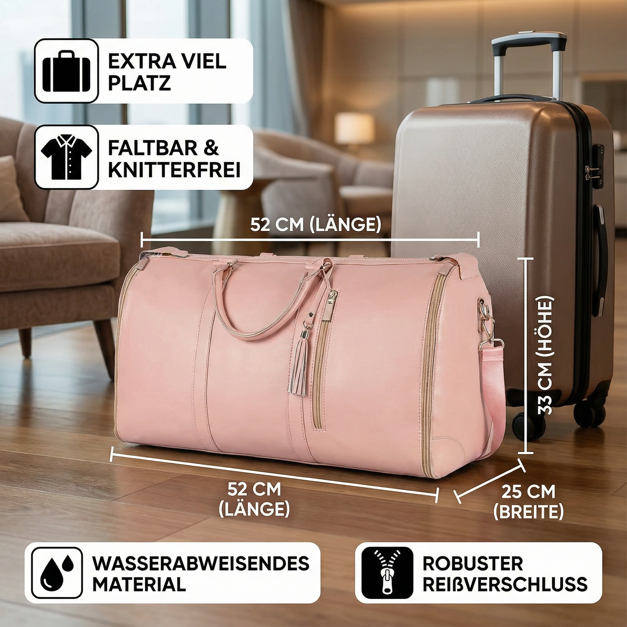 Reisetasche mit Extra viel Platz