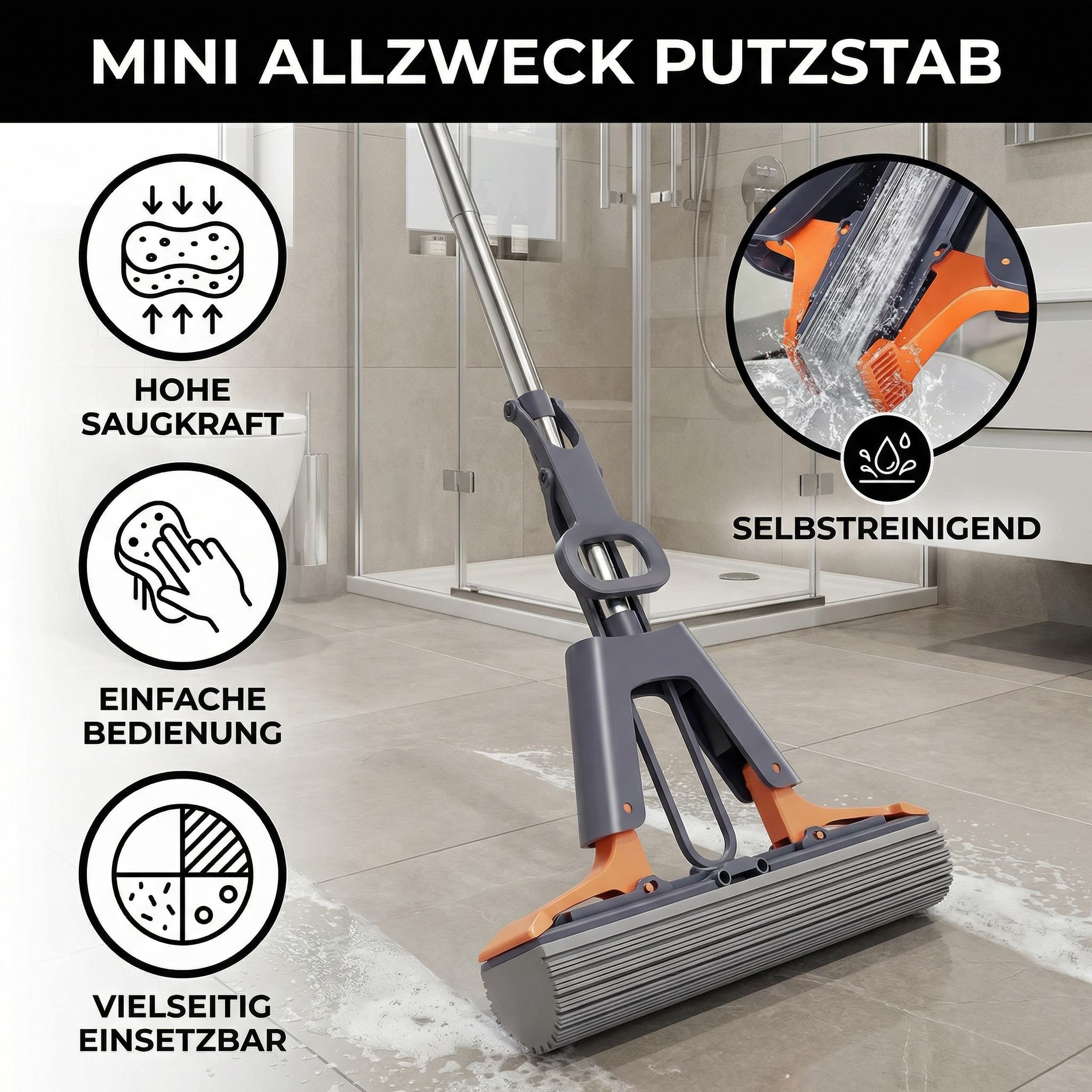 Mini Allzweck Putzstab