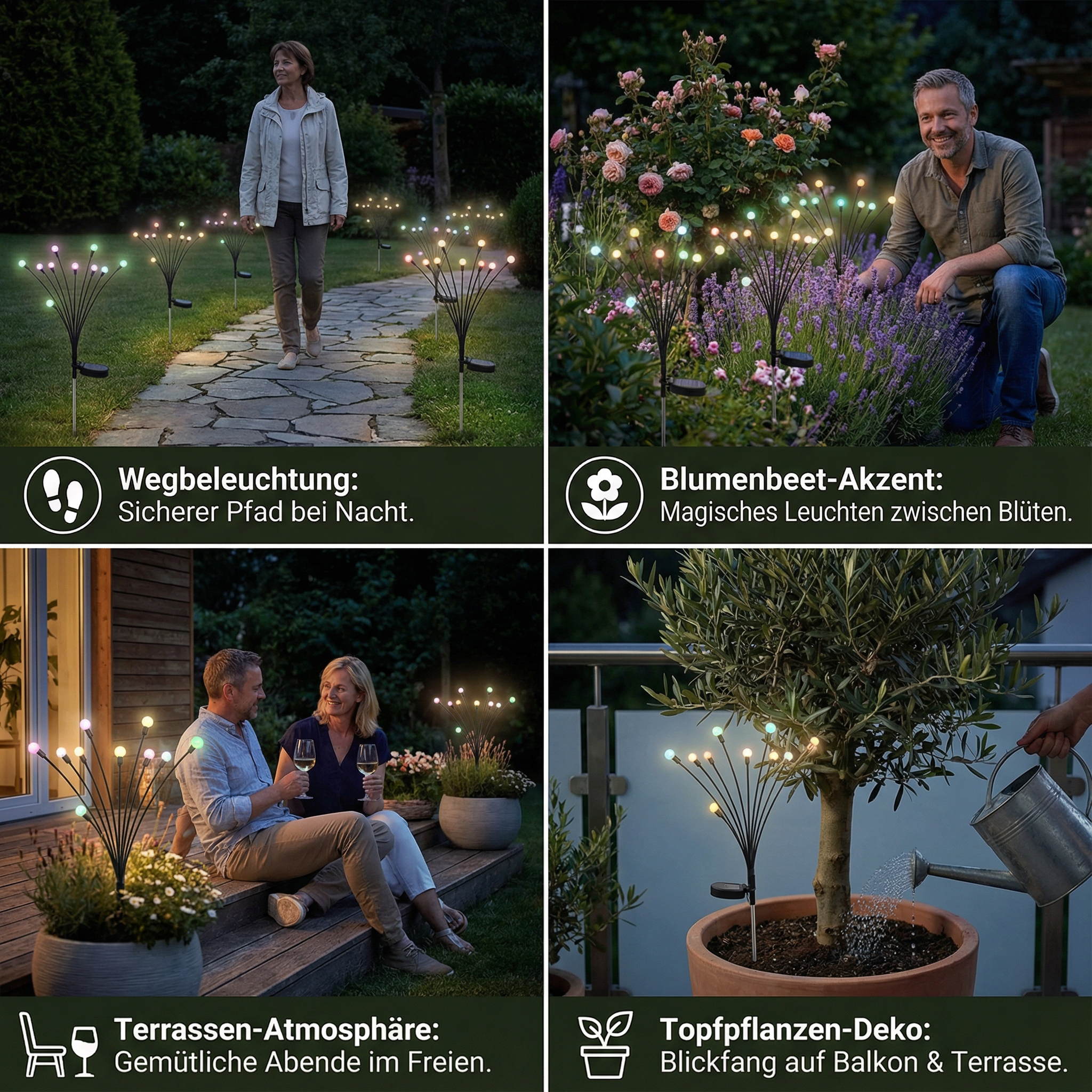 Solar Glühwürmchen Gartenlichter