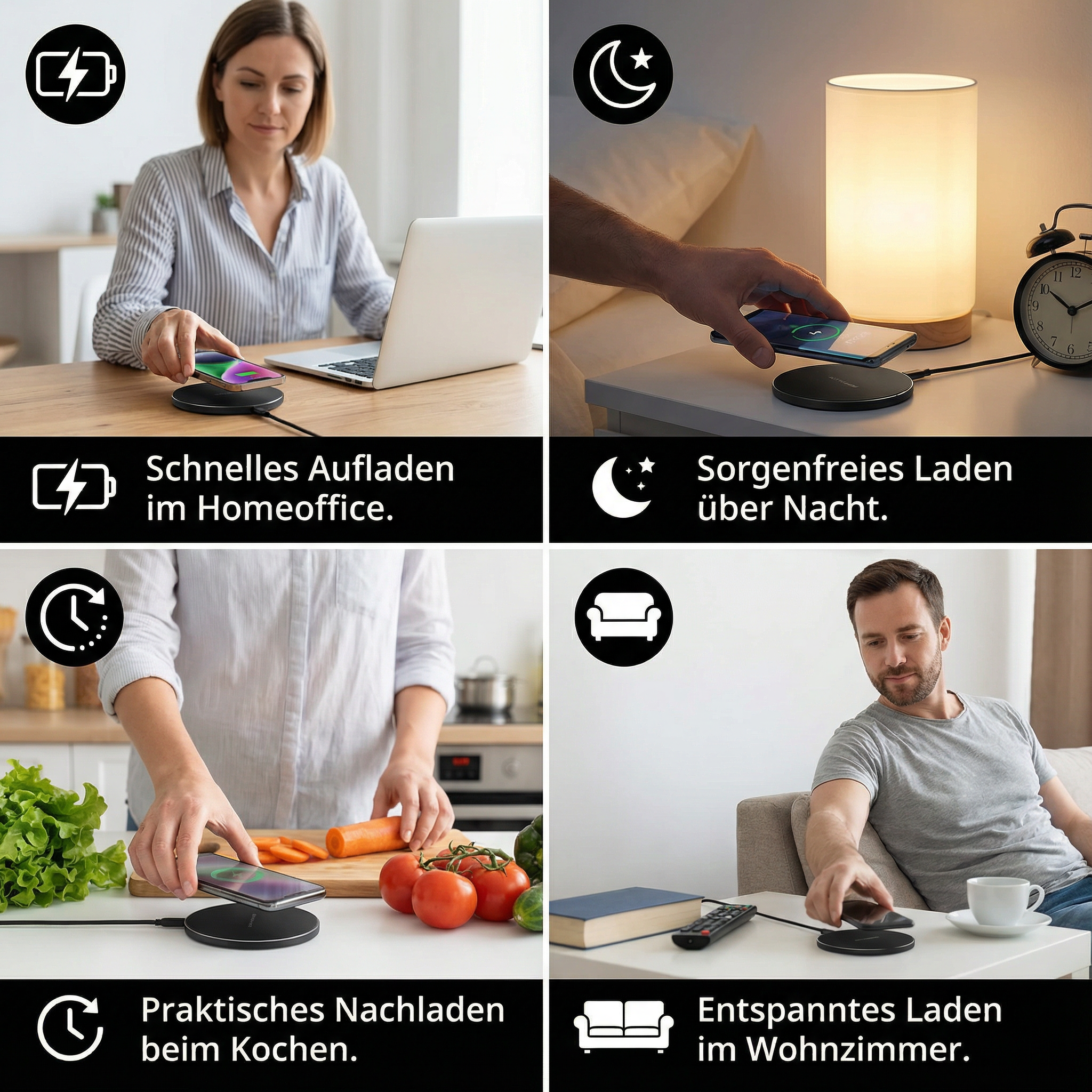 30w Kabelloses Schnellladegerät Induktions-ladepad Für iPhone Und Android