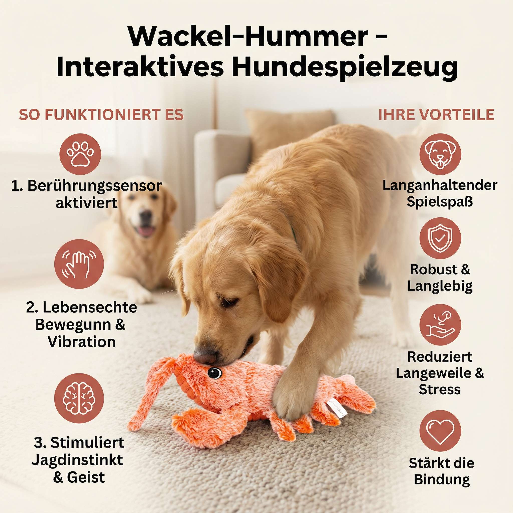 Wackel-Hummer - Interaktives Hundespielzeug
