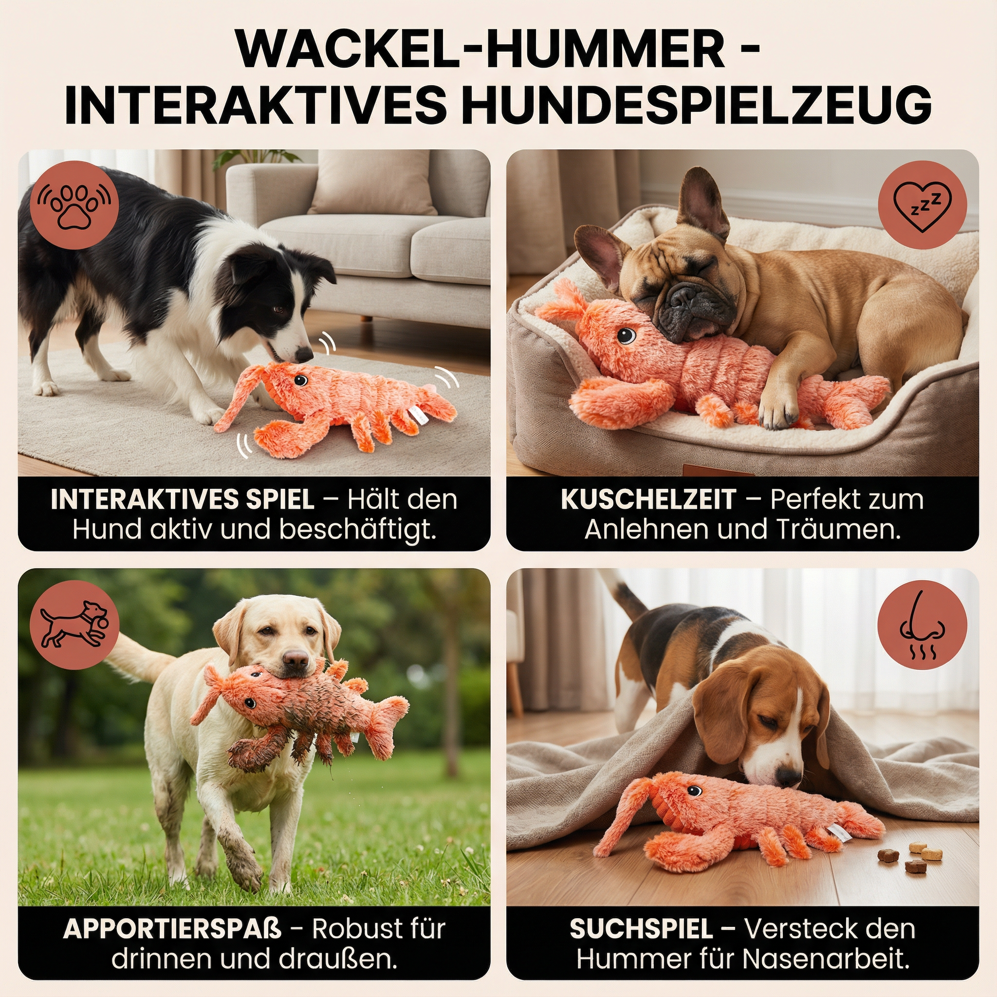 Wackel-Hummer - Interaktives Hundespielzeug