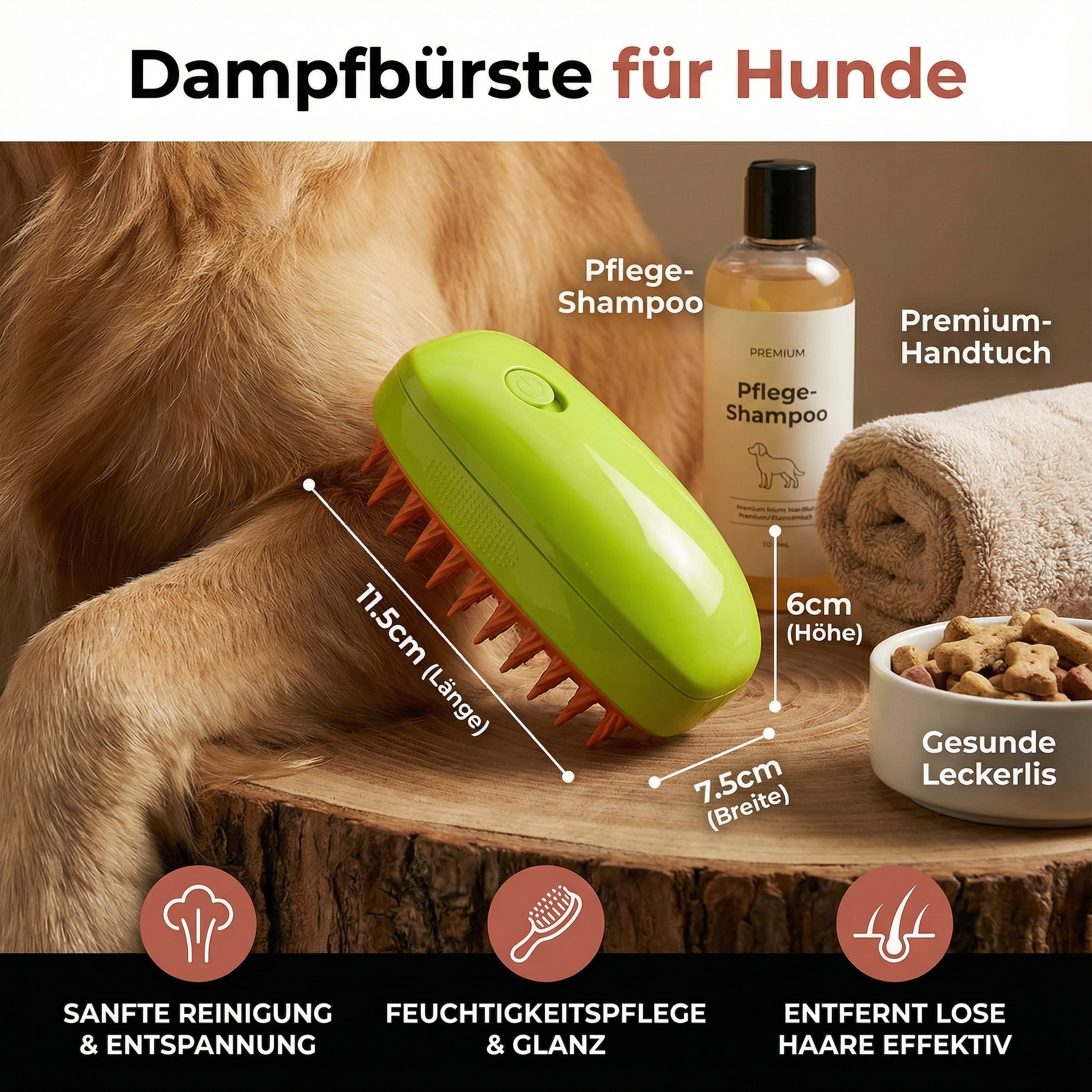 Dampfbürste für Hunde