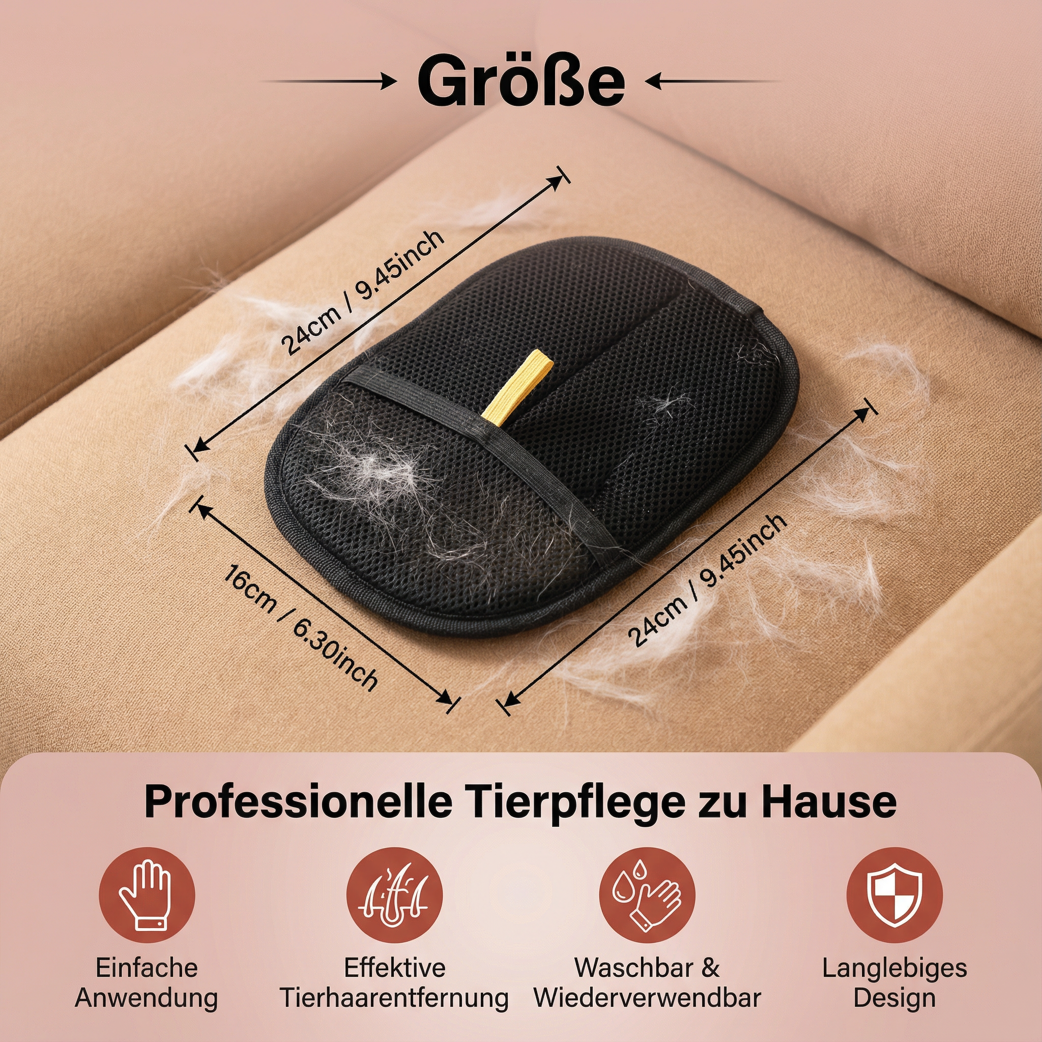 Praktischer Haarentfernungs-Handschuh