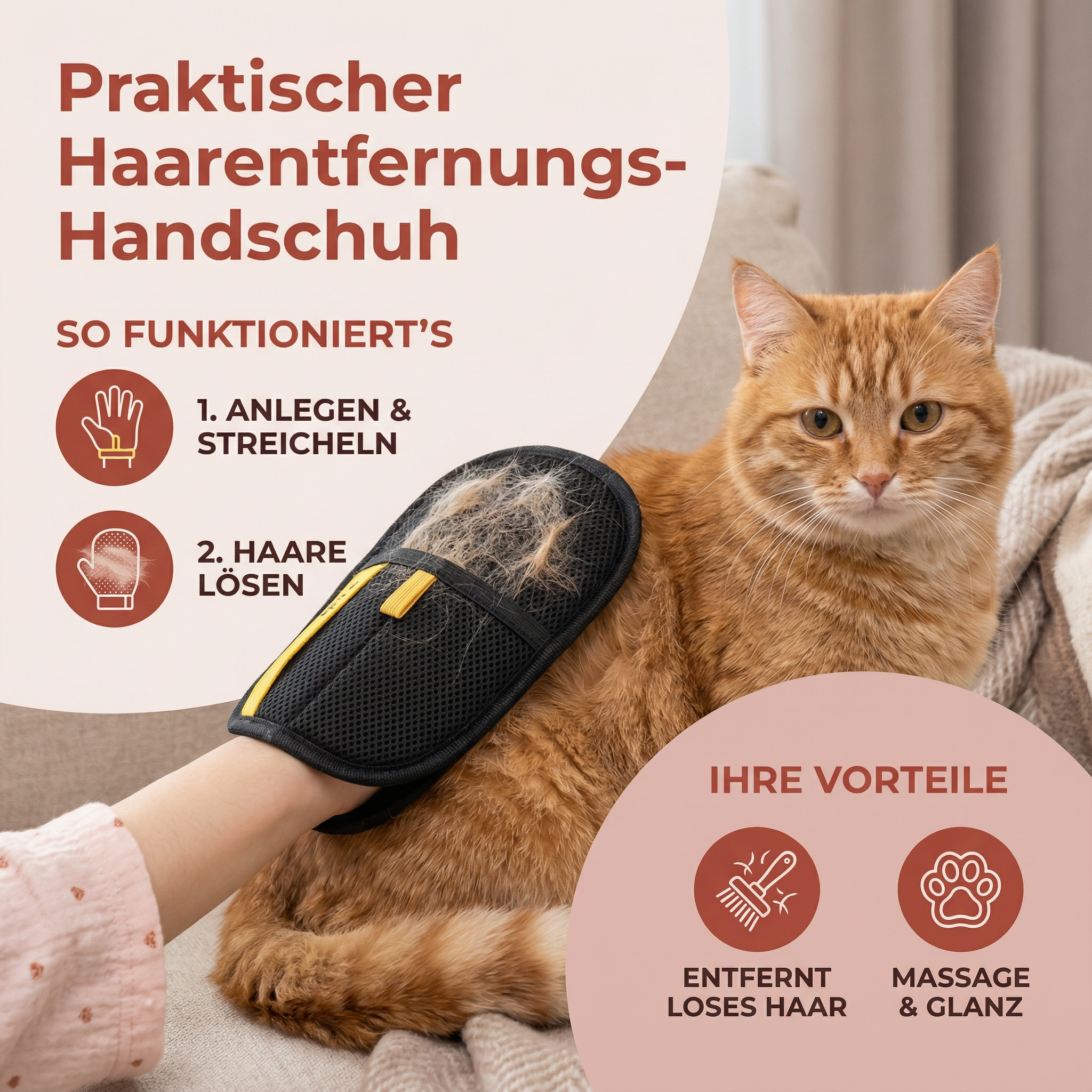 Praktischer Haarentfernungs-Handschuh