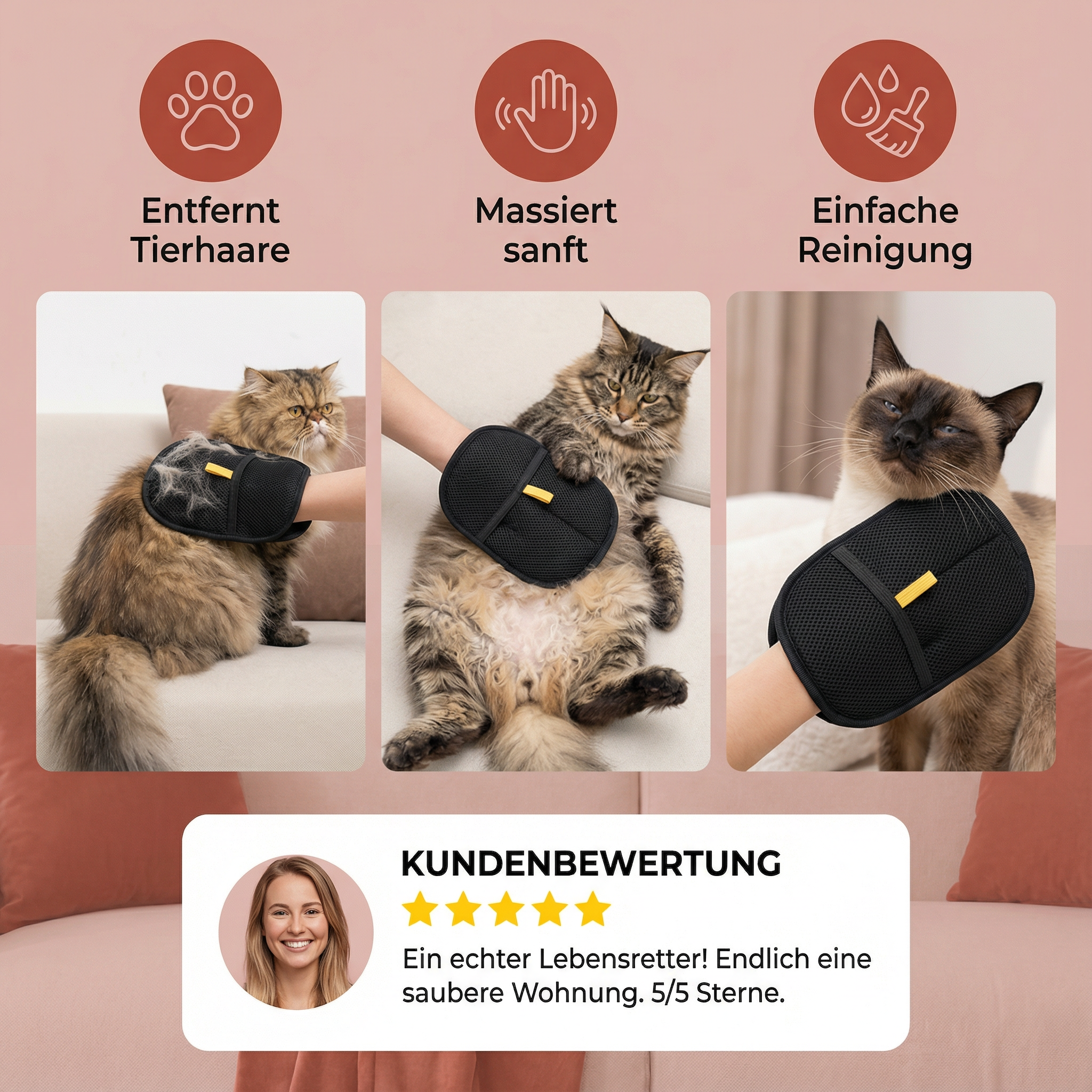 Praktischer Haarentfernungs-Handschuh