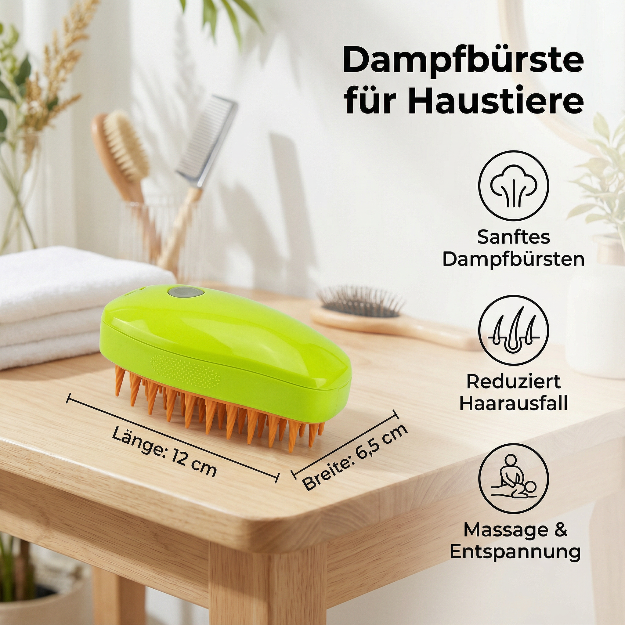 Dampfbürste für Haustiere